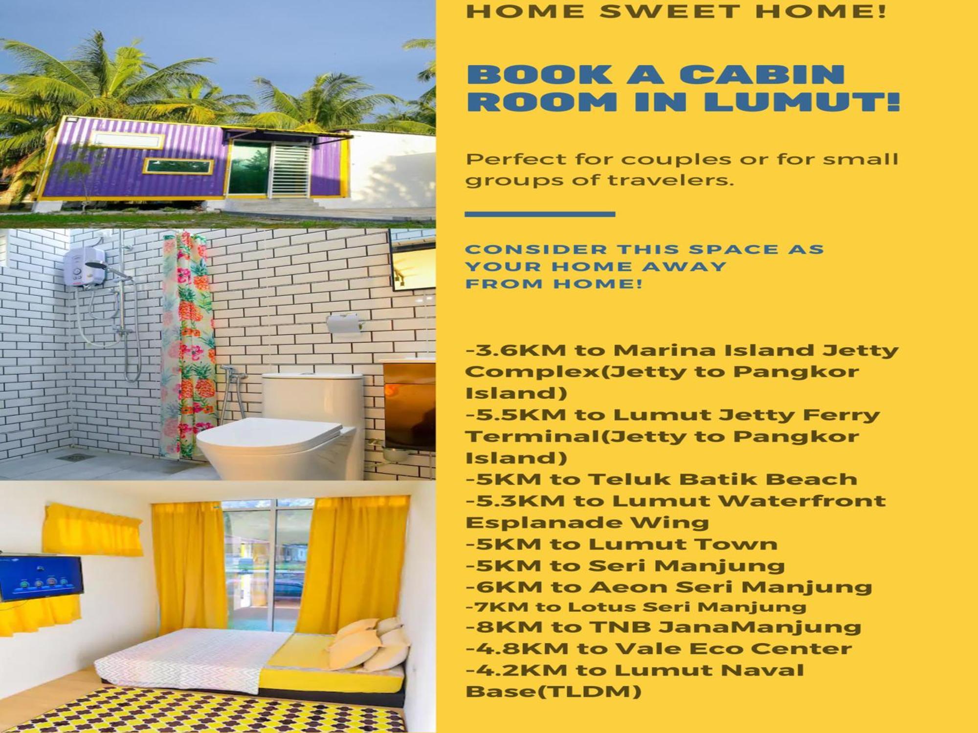 Purple Cube At Lumut Cube Homestay Kontena Экстерьер фото