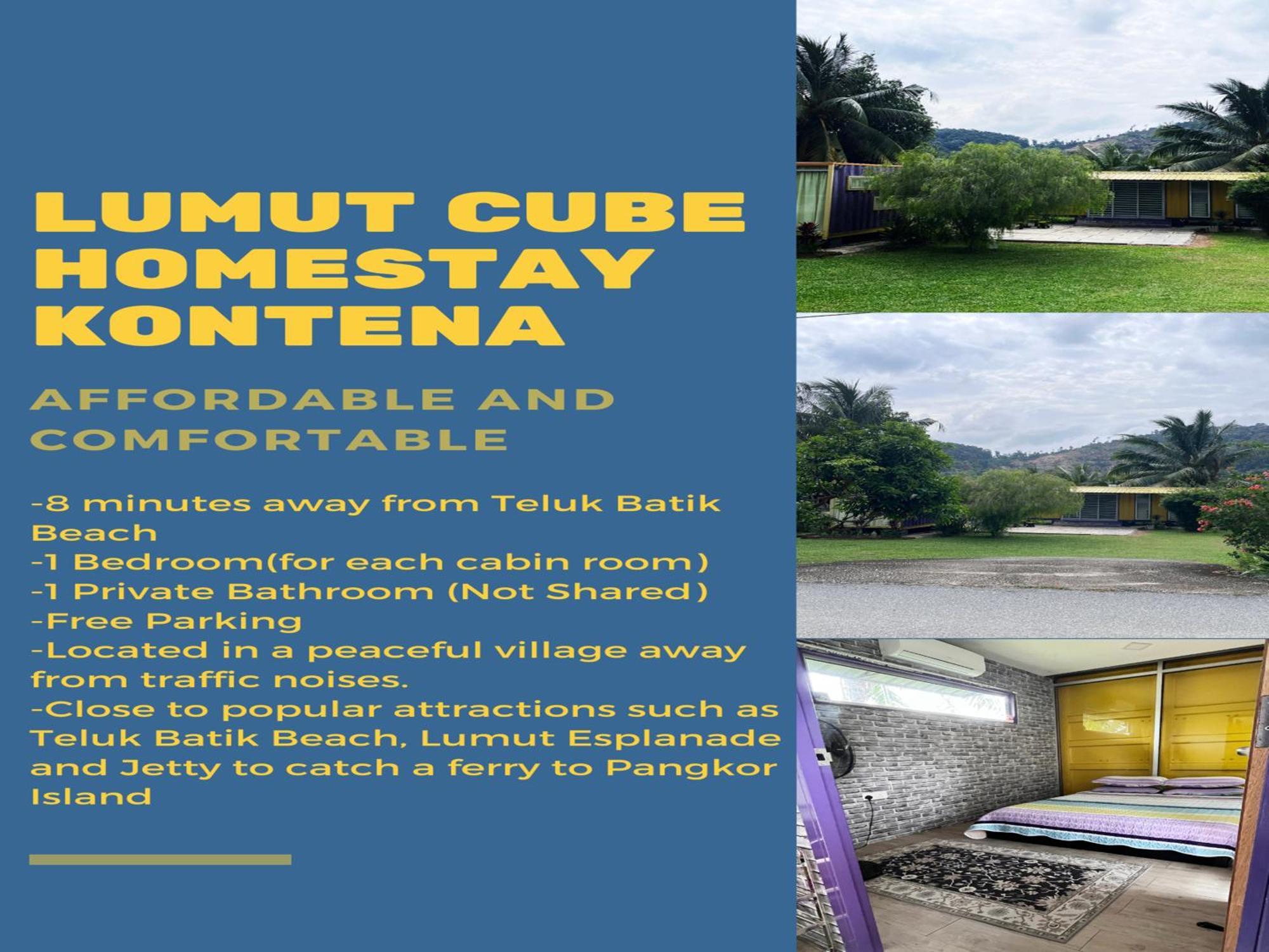 Purple Cube At Lumut Cube Homestay Kontena Экстерьер фото